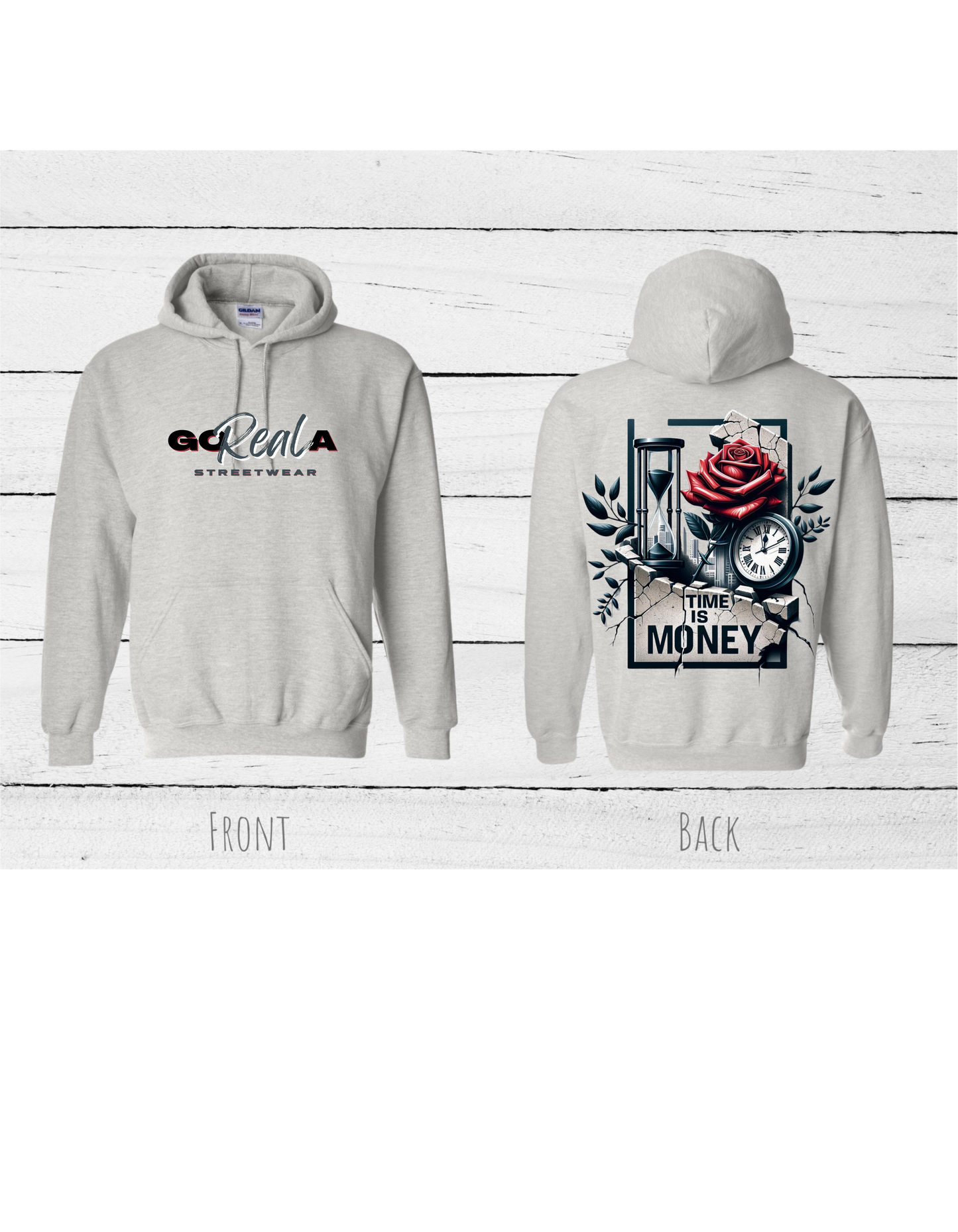 GoRealA Inspirational Hoodie TIME IS MONEY #2545