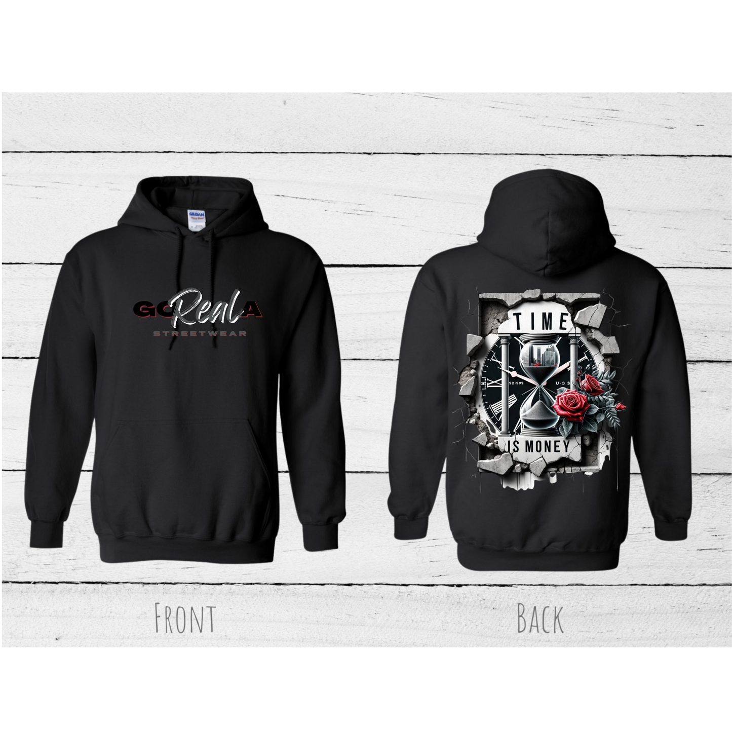 Goreala Inspirational Hoodie with the quote "TIME IS MONEY" #2606