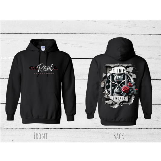 Goreala Inspirational Hoodie with the quote "TIME IS MONEY" #2606