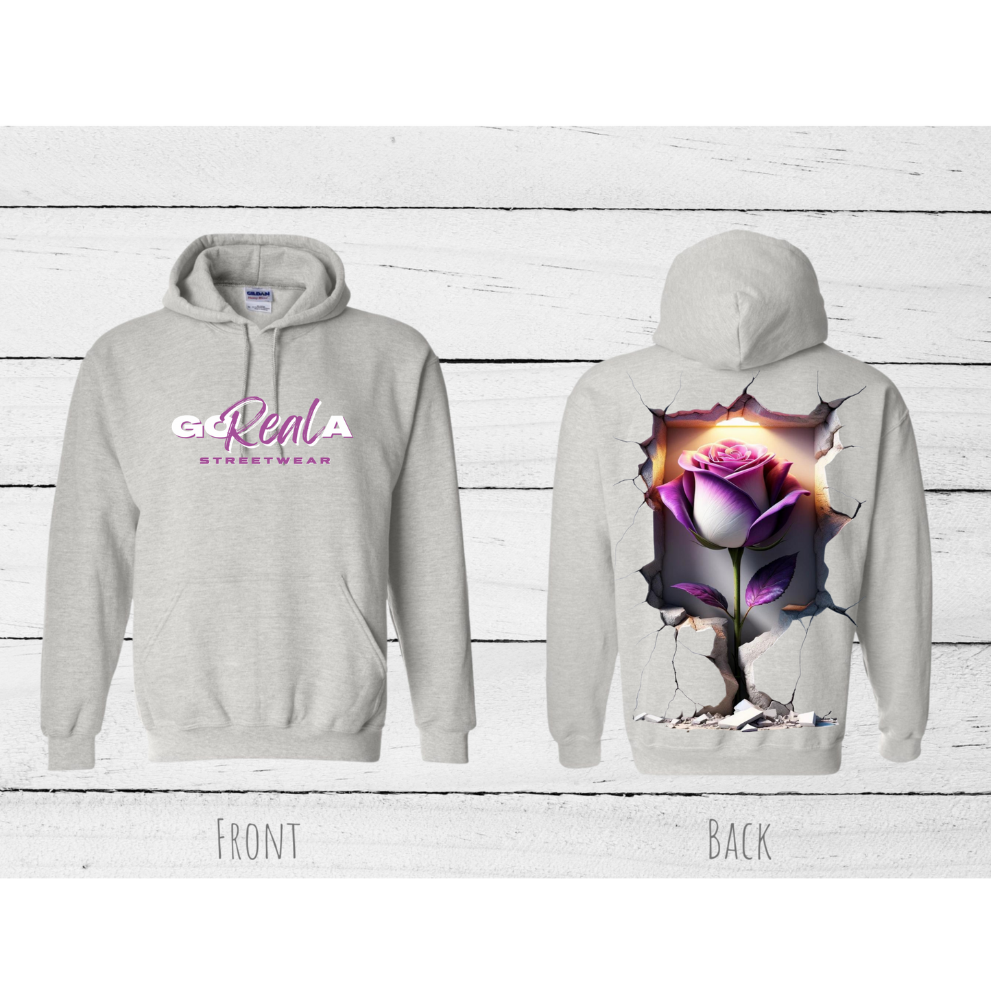 Goreala Purple Rose Inspirational Hoodie #2607