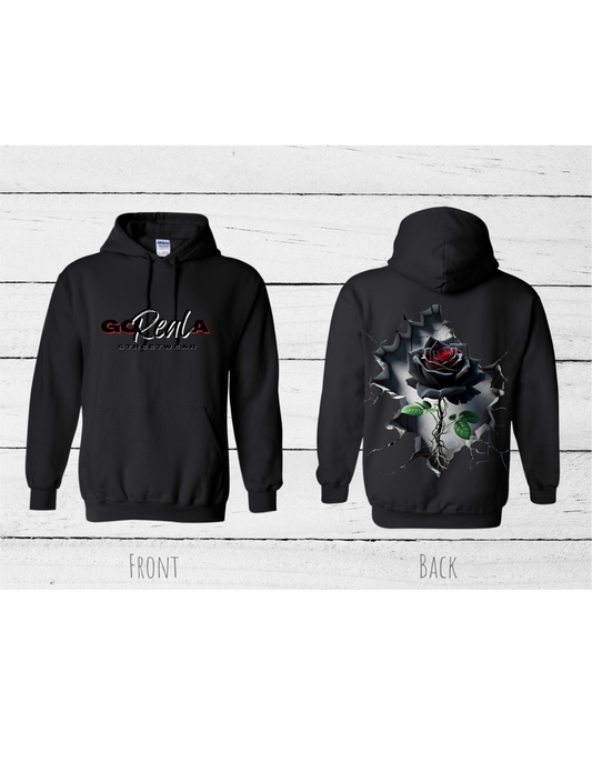 GoRealA Black Rose Hoodie #2459