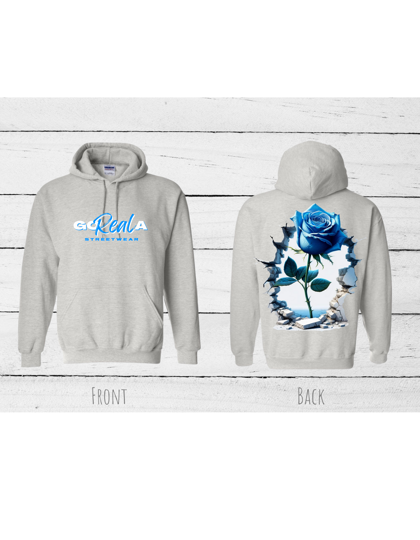 GoRealA Blue Rose Hoodie #2601