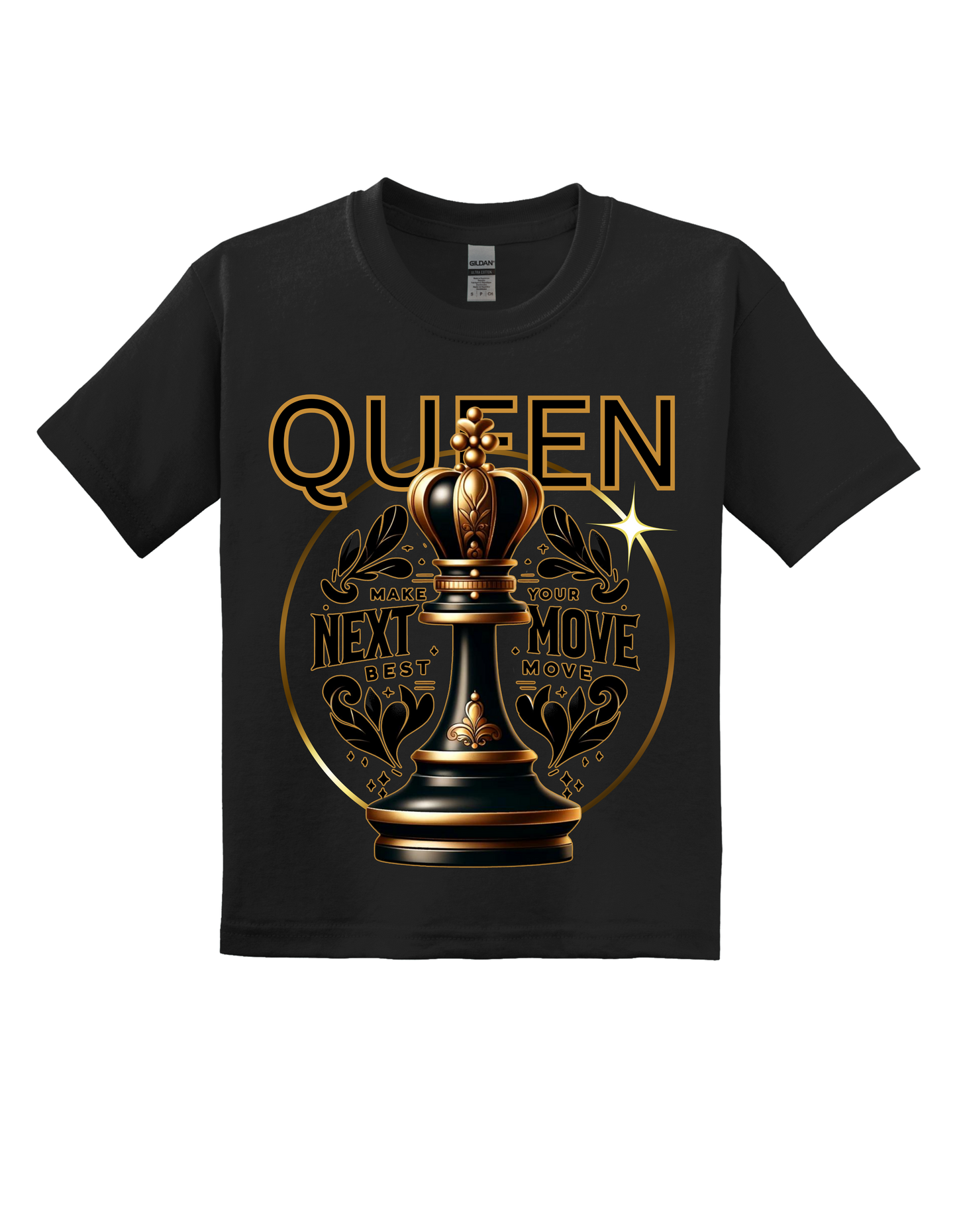 DSKG QUEEN Chess Piece t-shirt with the quote “ MAKE YOUR NEXT MOVE YOUR BEST MOVE”#2546